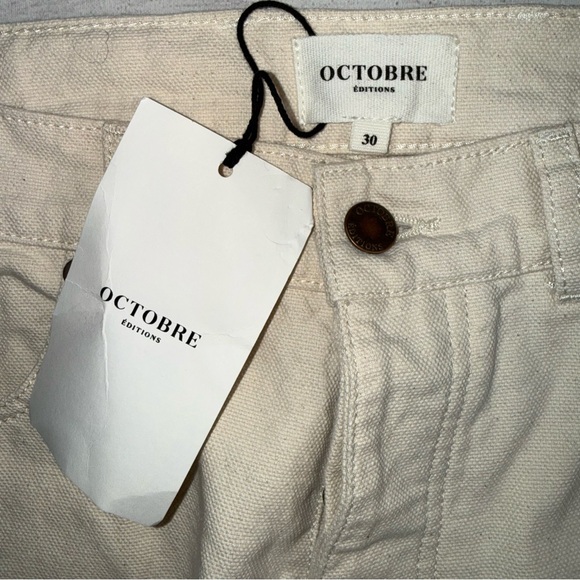 OCTOBRE NWT Men's Barkley Jeans in Ecru Size 30 Wide and Tapered Fit $145 - Picture 7 of 11